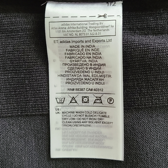 ADIDAS®ADI PURE 🏷️NWT Clean Bonded Sweater/Jacket Blk & Grey Full Zip LUXE M - Picture 9 of 14